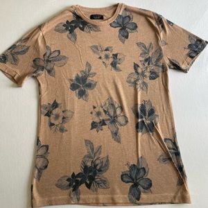 Blue and Pink Floral Knit Tee